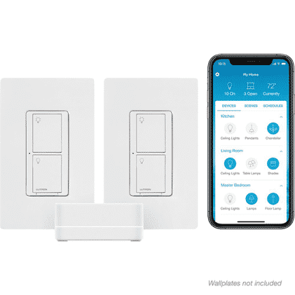 Lutron Caseta Wireless Smart Lighting Switch (2 Count) Starter Kit