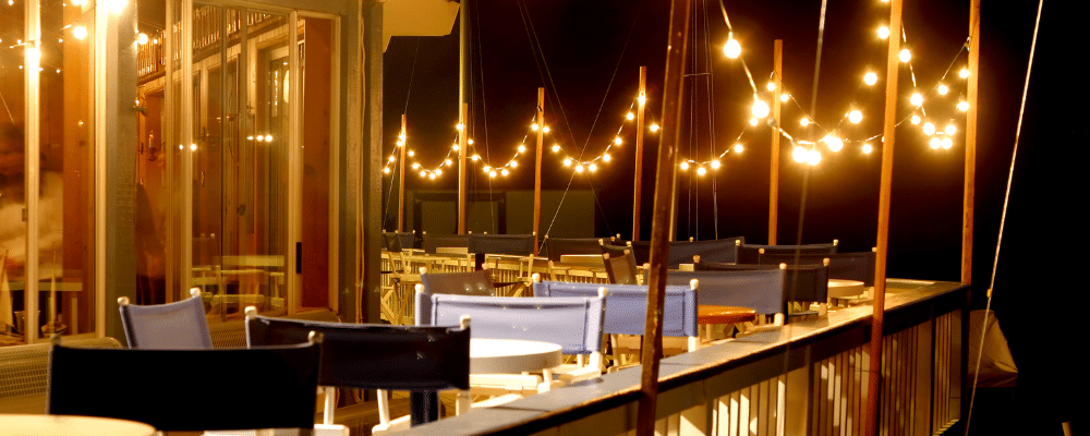 restaurant at night