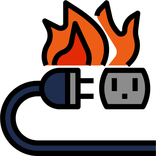 electrical fire icon