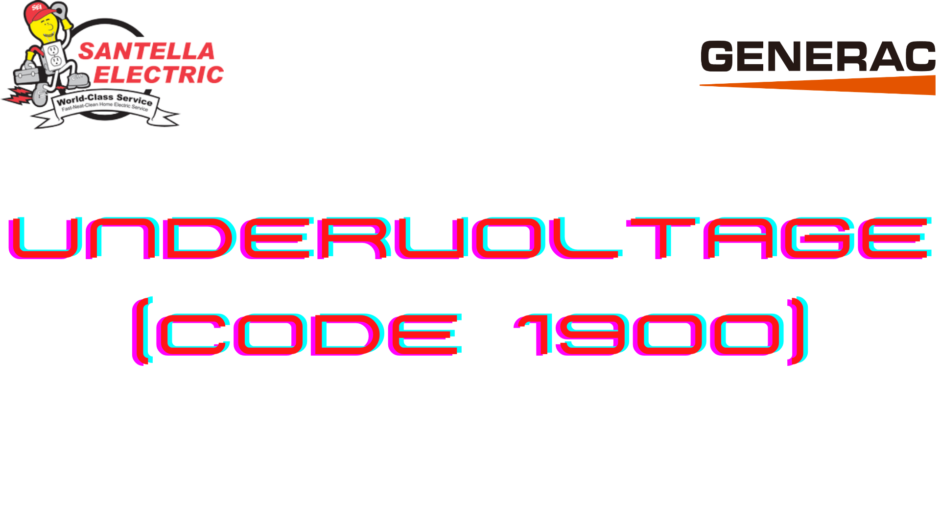Generac Error Code - Undervoltage (Code 1900)