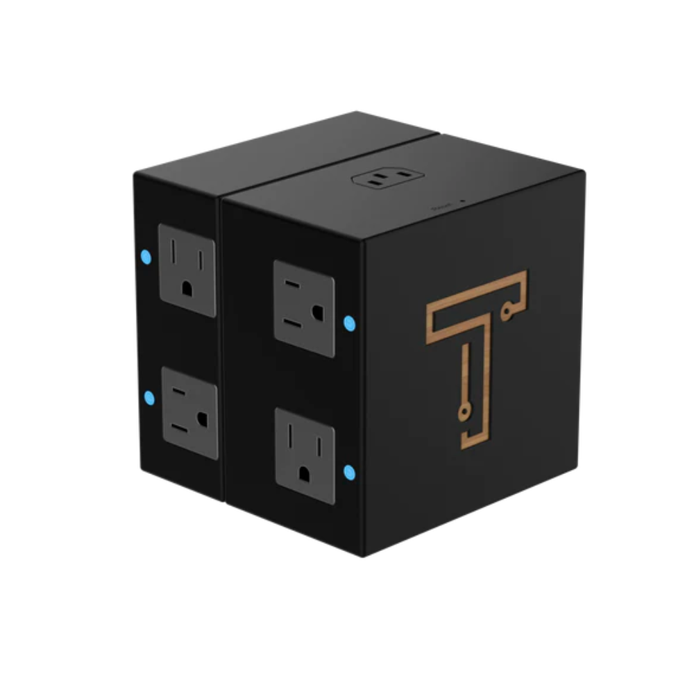 Teak Smart Cube Modular Cube-Shaped Power Outlet
